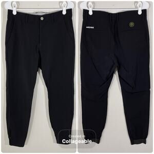 Macade Four Way Stretch Jogger Slim Fit Men's 32 Regular Black Golf Pants